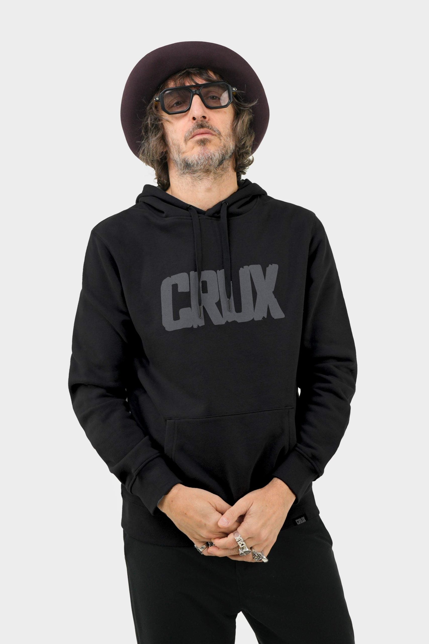 Giuseppe Cruciani Apache Factory C001 CRUX FELPA CAPPUCCIO NERA