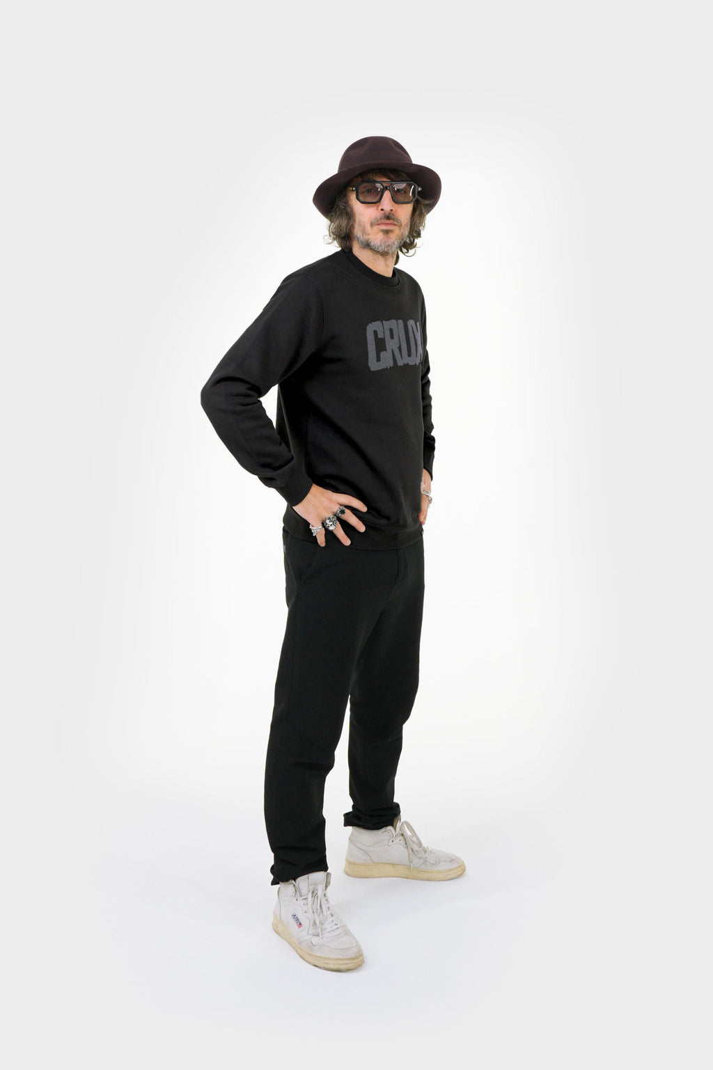 Giuseppe Cruciani Apache Factory C001 CRUX FELPA GIROCOLLO NERA