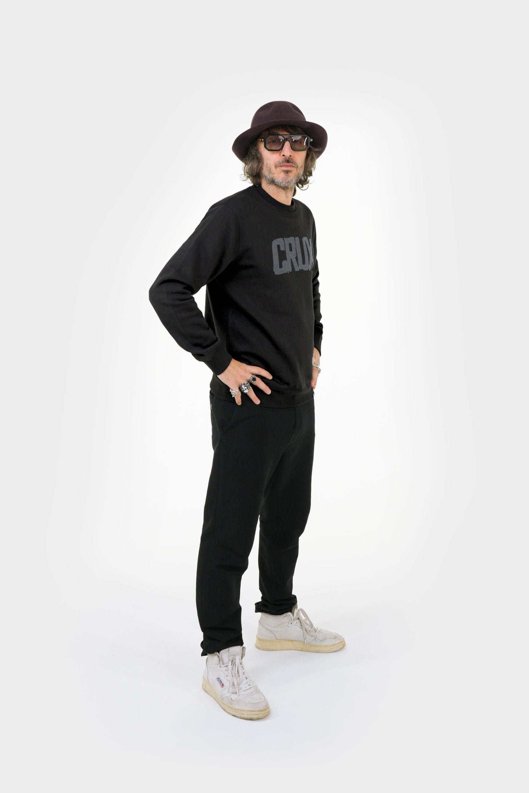 Giuseppe Cruciani Apache Factory C001 CRUX FELPA GIROCOLLO NERA