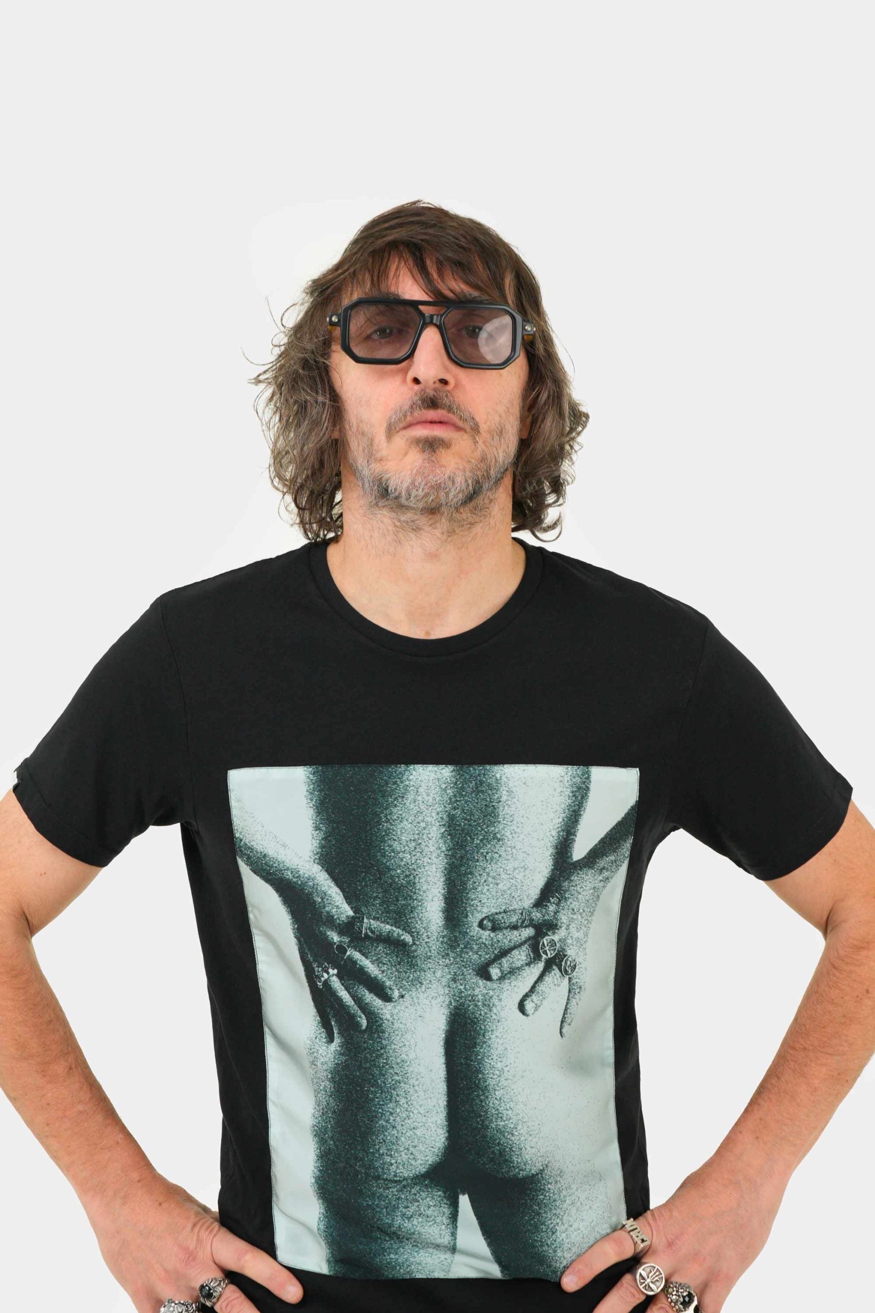 Giuseppe Cruciani Apache Factory C005 CULO T-SHIRT NERA 2